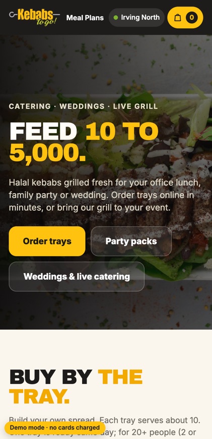 Catering page