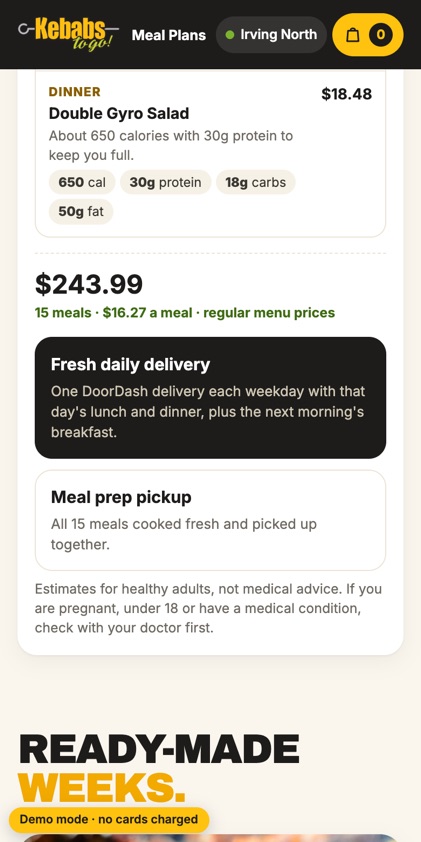 Weekly order